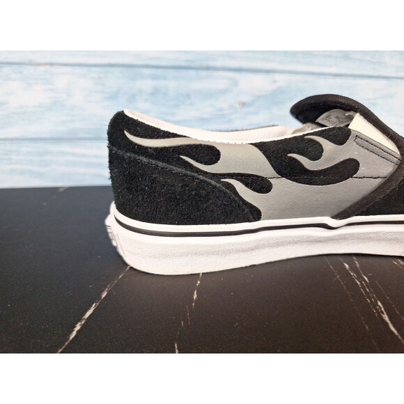 Vans Classic Slip On Black Grey Flame Skate Shoes Size 6 main image 13